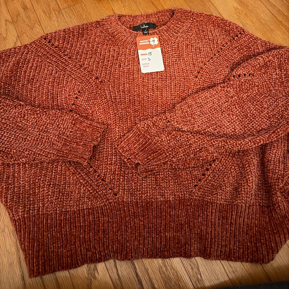 Lulu's Brick Red Crewneck Sweater